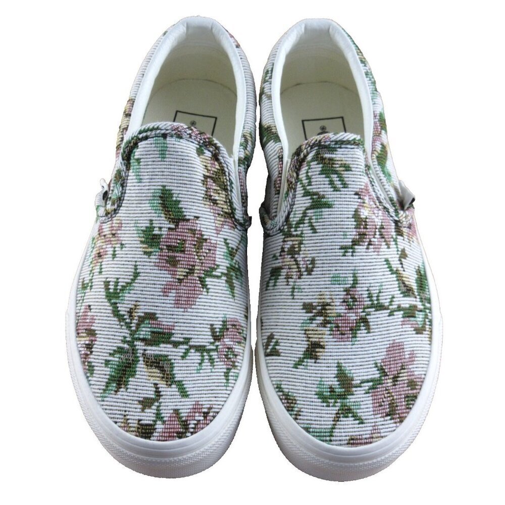 Vans Women's Classic Slip On Tapestry Floral Marshmallow Woven Shoes Sizes NIB - Picture 3 of 8